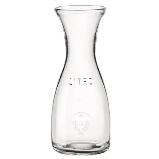Bormioli Rocco Misura PZ Carafe, 33.75 oz - Embossed Marking, Wide Mouth & Lipped Rim for Easy Pouring - Thick Durable Glass, Dishwasher Safe image {8}