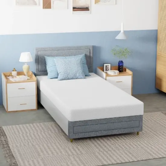 FDW 6 Inch Bamboo Charcoal Gel Memory Foam Mattress,Green Tea Memory Foam Mattress with More Convenient Box Packaging,CertiPUR-US Certified image {7}