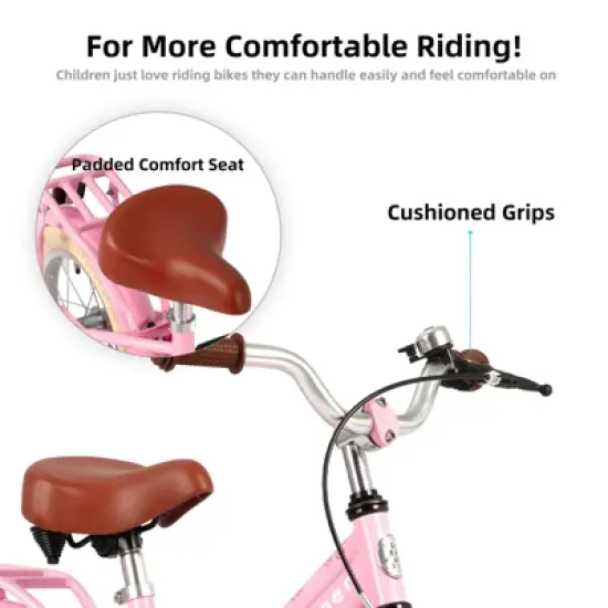 JOYSTAR Retro Style Girls Bike for Kids and Toddlers, Pink Green image {7}