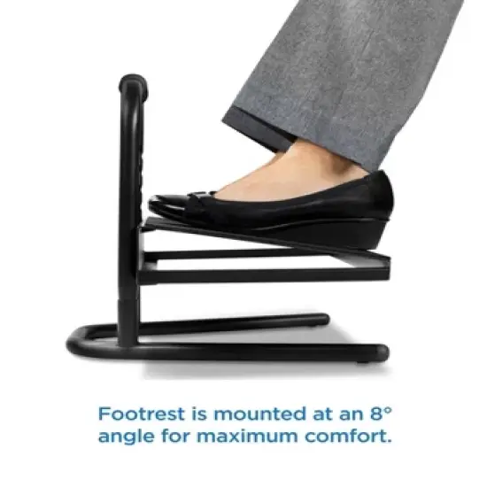 Mount-It! Height Adjustable Foot Rest for Standing and Sitting, Under The Desk Footrest with Handle and Six Height Settings, Anti-Slip Padded Surface image {3}