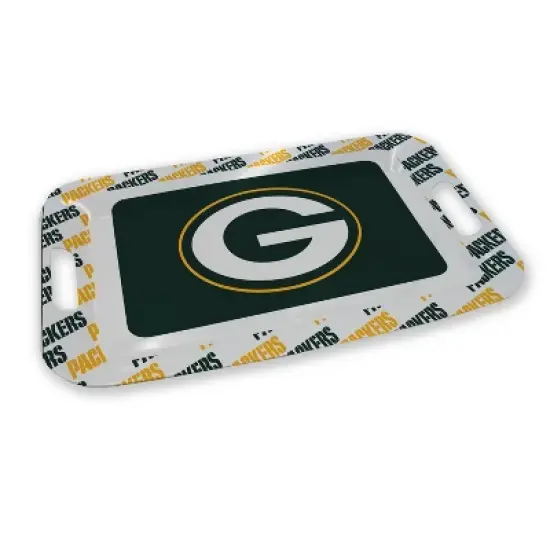 NFL Green Bay Packers Repeat Logo Party Serving Tray image {1}
