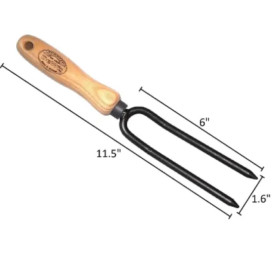 DeWit 2-Prong Weeding Fork &ndash; Durable Hand Tool for Taproot Removal image {1}