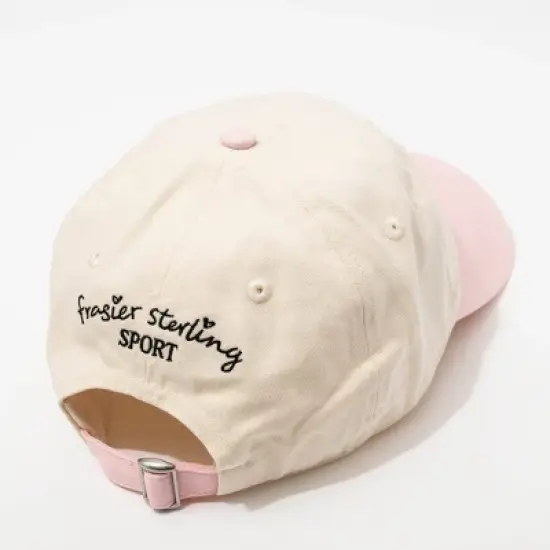 Sail Boat Hat - Frasier Sterling Cream/Pink: Cotton Adjustable Baseball Cap image {1}