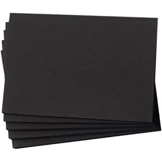 Hamilco Black Colored Cardstock - Blank Note Greeting Invitations & Index Cards - 5 x 7" 65 lb cover Scrapbook Paper - 100 Pack image {6}