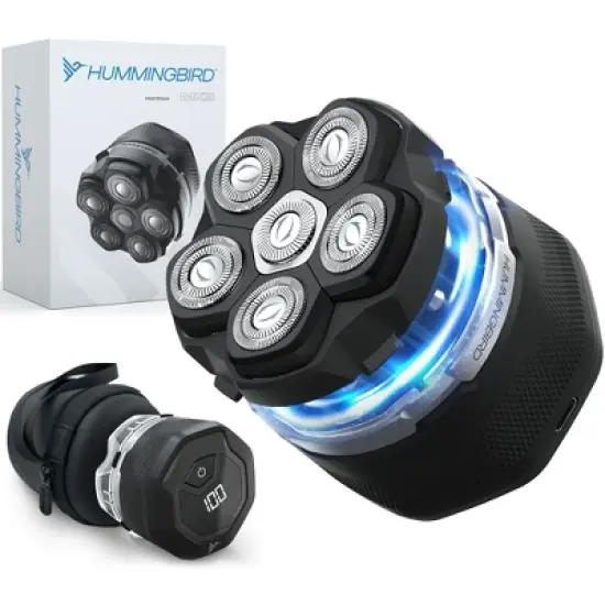 HUMMINGBIRD&trade; Head Shavers for Bald Men - MK3 Mens Head Shaver, Detachable Head, Wet/Dry Electric Razor, Rotary Bald Head Shavers for Men, Waterproof image {7}