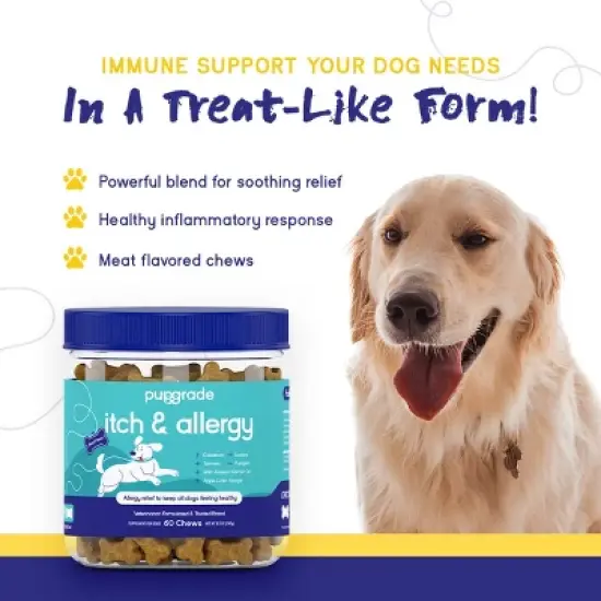PupGrade Itch & Allergy Chew Supplement for Dogs - 60 Count image {2}