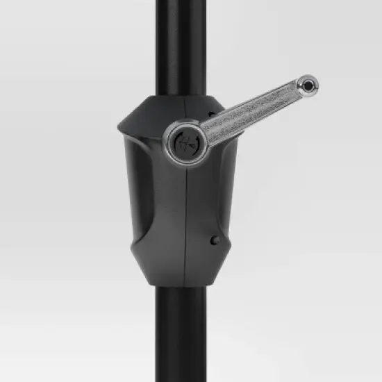 9' Hexagon Scalloped Outdoor Patio Market Umbrella Off-White with Black Pole - Threshold&trade; image {4}