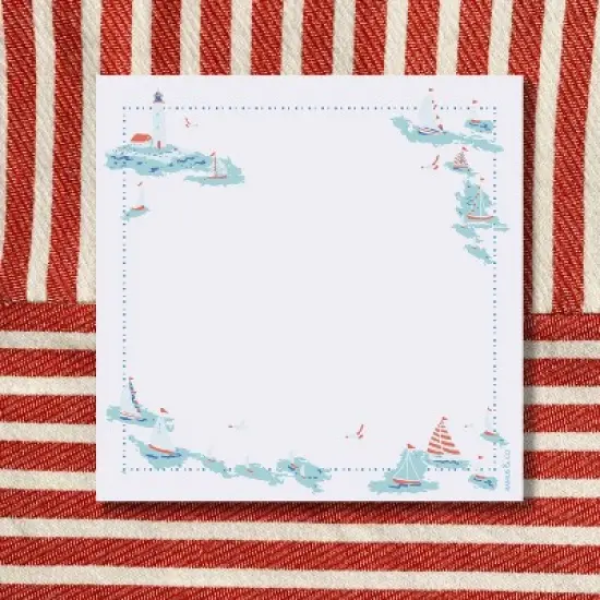 Sea Days 6" x 6" Square Notepad by Ramus & Co (100 Heavyweight Tear-Off Sheets) image {3}