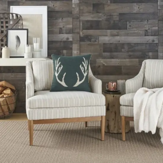 Mina Victory Life Styles Woven Antlers Indoor Throw Pillow image {1}