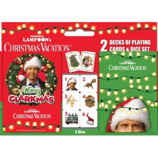 MasterPieces National Lampoon's Christmas Vacation 2-pack Playing Cards & Dice Set for Kids and Families image {4}