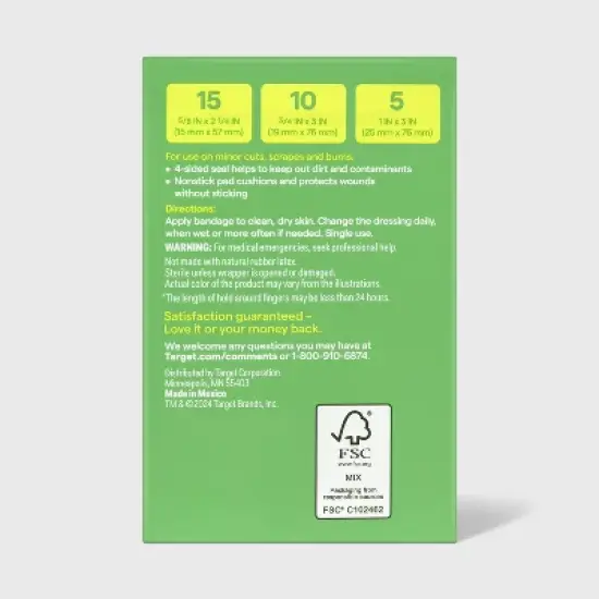 Skin Tone Assorted Size Flexible Bandages - Light Brown - 30ct - up&up&trade; image {2}