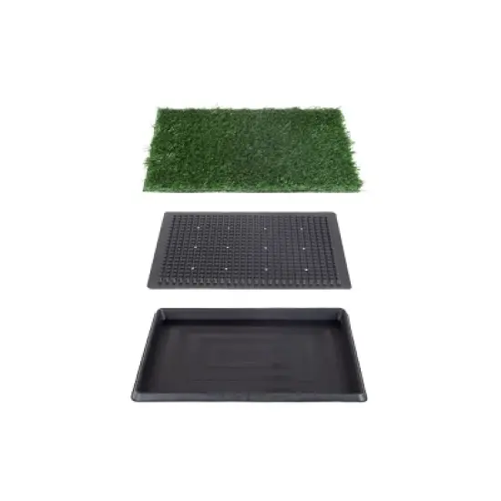 Pet Adobe Small Puppy Faux Grass Potty Trainer Mat - 16" x 20" image {4}