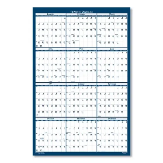 House of Doolittle Recycled Poster Style Reversible/Erasable Yearly Wall Calendar 12-Month January 2026 to December 2026 White image {1}