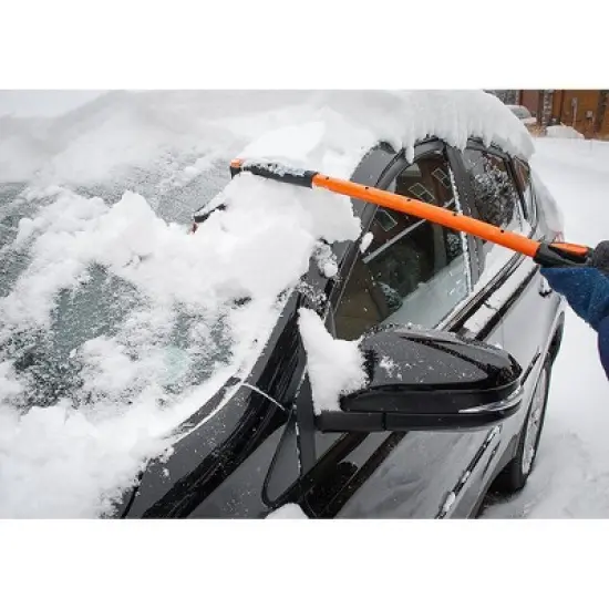 BirdRock Home Snow Moover Extendable 50" Car Brush and Ice Scraper with Foam Grip image {6}