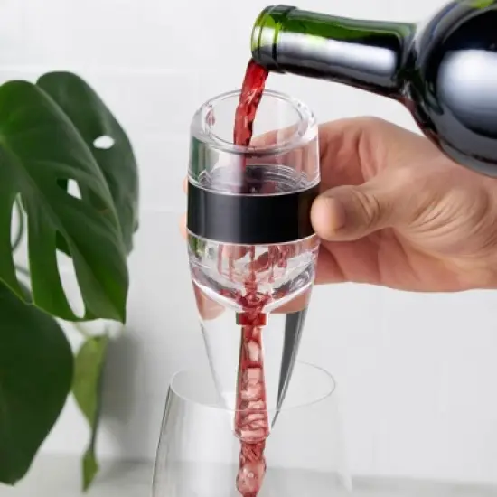 True Aereo Wine Aerator - Decant Instantly with Aerator for Standard Bottles with Stand, BPA-Free Plastic Dishwasher Safe Set of 1 image {3}