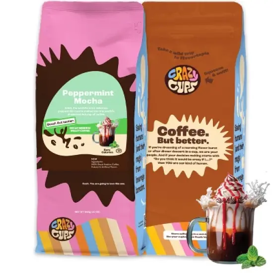 Decaf Peppermint Mocha Flavored Ground Coffee image {3}