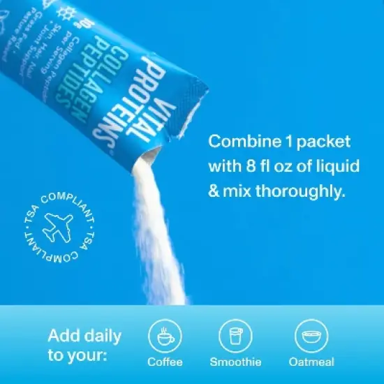 Vital Proteins Unflavored Collagen Peptides Protein Powder Stick Packs - 8ct image {2}