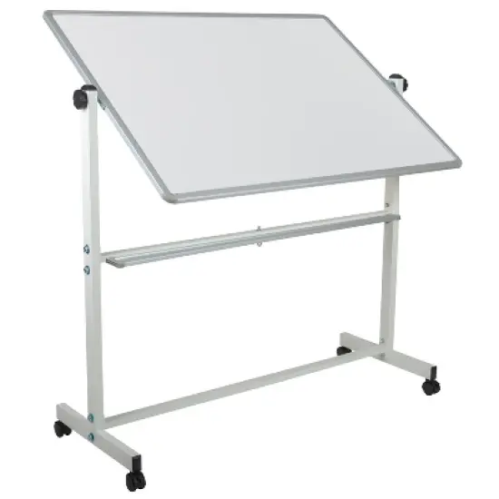 Emma and Oliver Double-Sided Mobile White Board Stand with Pen Tray image {6}