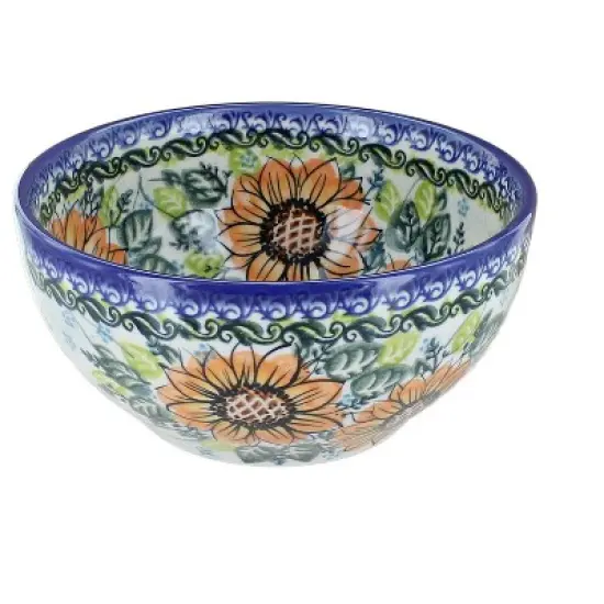 Blue Rose Polish Pottery Vena Cereal Bowl image {12}