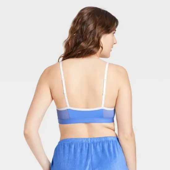 Women's Mesh Bralette - Colsie&trade; Blue S image {1}