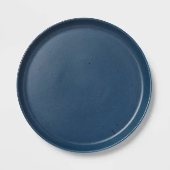 12pc Stoneware Tilley Dinnerware Set Blue - Threshold&trade;: Solid Dish Set, Microwave & Dishwasher-Safe, Service for 4 image {2}