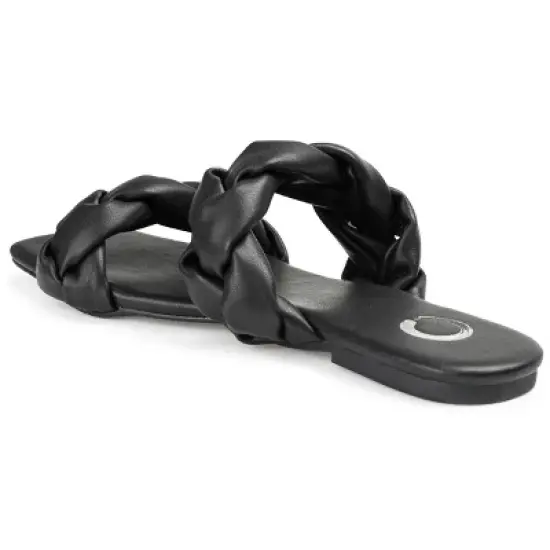 Journee Collection Womens Arietta Slide Low Block Heel Sandals image {6}