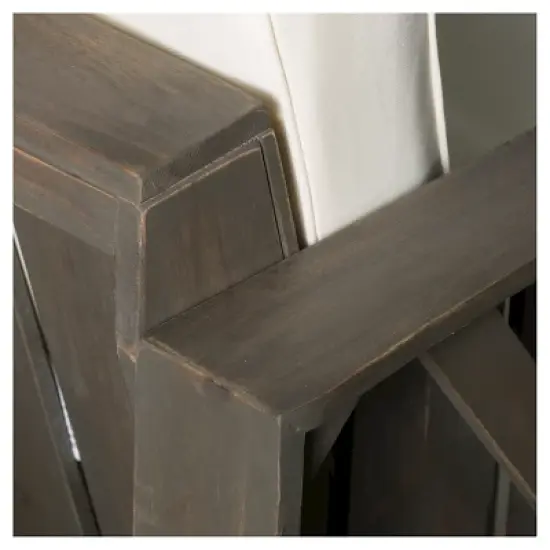 Cadence 4pc Acacia Wood Patio Chat Set with Cushions - Gray - Christopher Knight Home image {3}