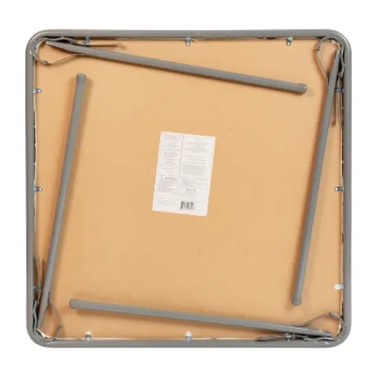 Emma and Oliver Foldable Card Table with Vinyl Table Top - Game Table - Portable Table image {4}
