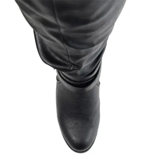 Journee Collection Womens Late Wide Width Stacked Heel Mid Calf Boots image {3}