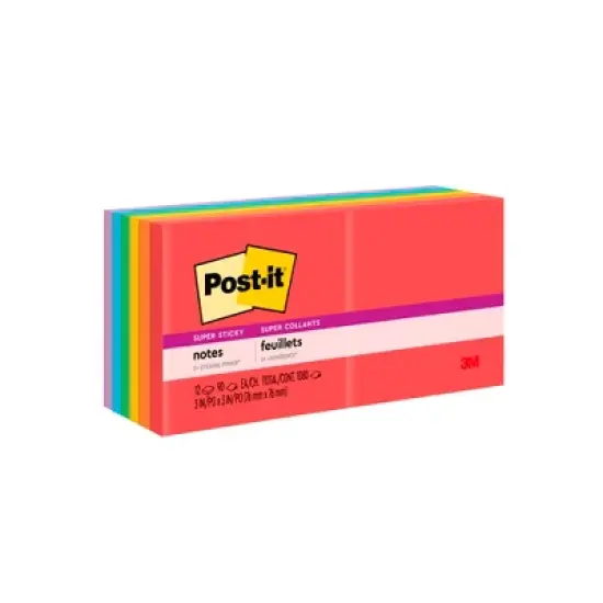 Post-it Super Sticky Notes, 3 x 3 Inches, Marrakesh, Pack of 12 image {6}