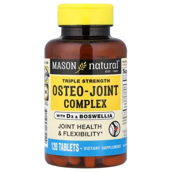Mason Natural Osteo-Joint Complex with D3 & Boswellia, Triple Strength, 120 Tablets image {4}