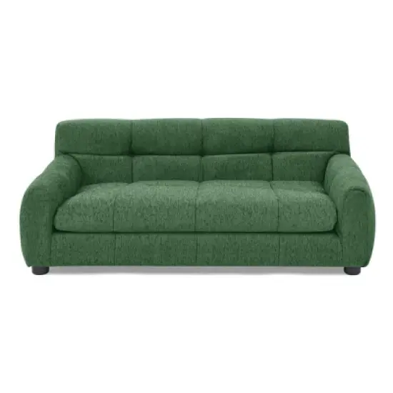 Soft and comfortable pet sofa with backrest and armrests, suitable for modern rectangular pet sofas for small and medium-sized dogs-Green image {7}