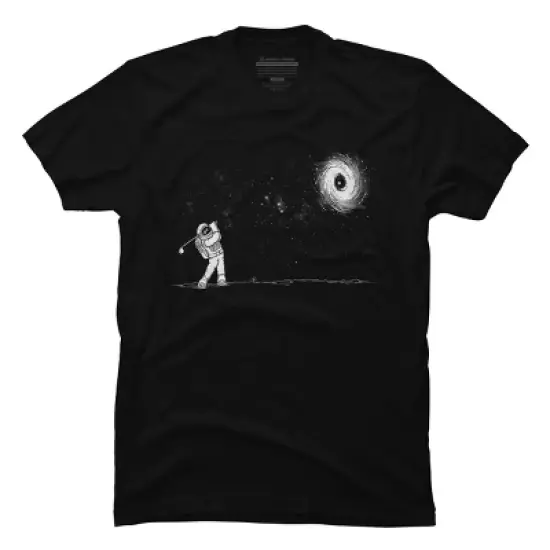 Men's Design By Humans Black Hole In One By Expo T-Shirt image {4}