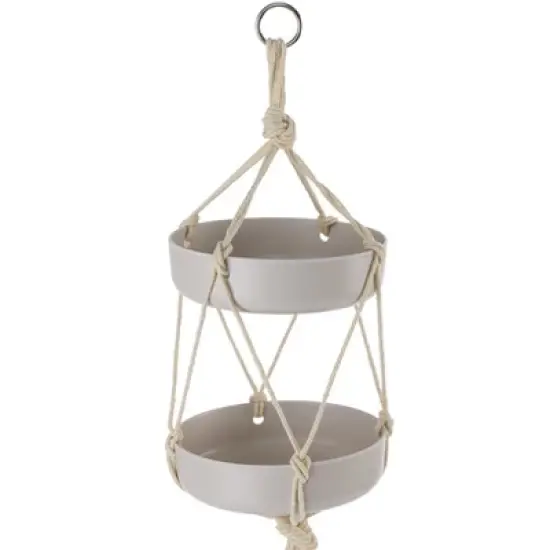 The Lakeside Collection Macrame Bird Feeder and Waterer image {2}