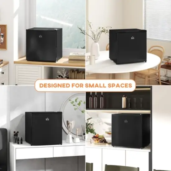 HOMCOM Mini Freezer Countertop, 1.1 Cu.Ft Compact Upright Freezer with Removable Shelves, Reversible Door for Home, Dorm, Apartment and Office image {5}