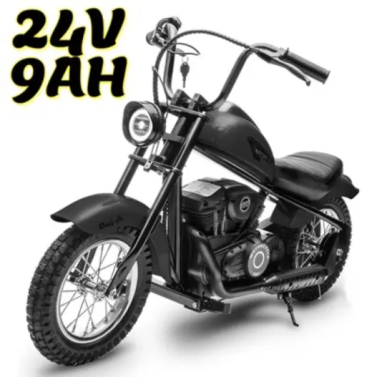 Jojoka Electric Motorcycle for Kids, 24V 250W Dirt Bike, Two Speed Modes up to 14MPH, Dirt Bike with LED Lights, Ride for Teens image {8}