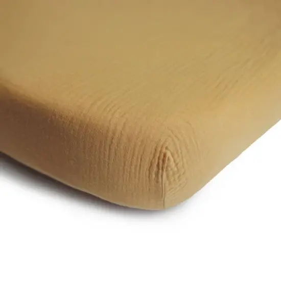 Mushie Extra Soft Muslin Crib Fitted Sheet image {6}