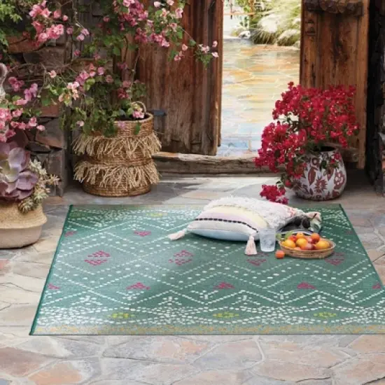 5' x 7' Outdoor Rug Global Aqua - Opalhouse&trade; image {3}