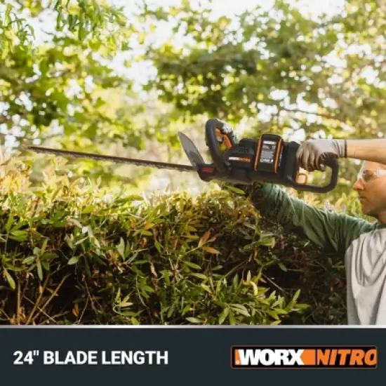 Worx Nitro WG286 40V Power Share 24" Cordless Hedge Trimmer (Battery & Charger Included) image {7}