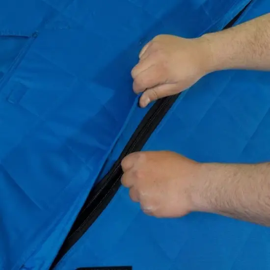 CLAM Pop-Up Ice Fishing Angler Hub Shelter Tent with Anchor Straps and Carrying Bag image {5}