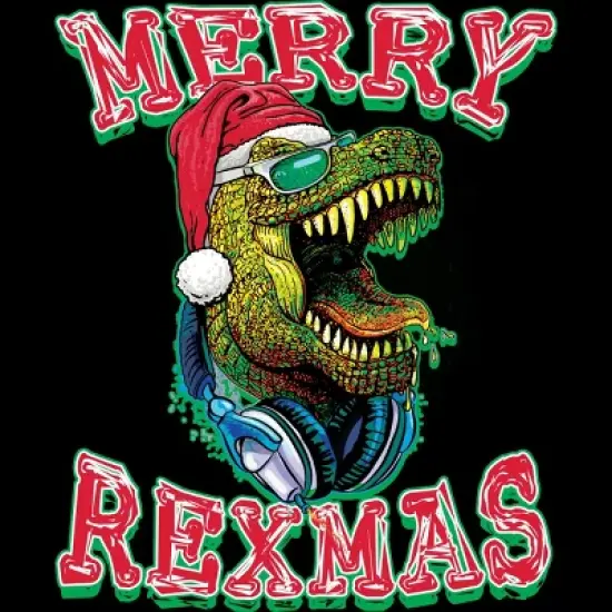 Men's Design By Humans Merry RexMas T Rex Christmas Dinosaur By MudgeStudios Tank Top image {1}