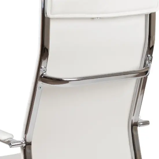 Flash Furniture High Back LeatherSoft Contemporary Ribbed Executive Swivel Office Chair image {7}