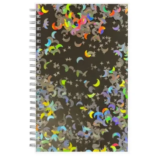 Blue Sky 5"x8" 2025-2026 Weekly/Monthly Wirebound Planner Celestial Confetti Black image {11}