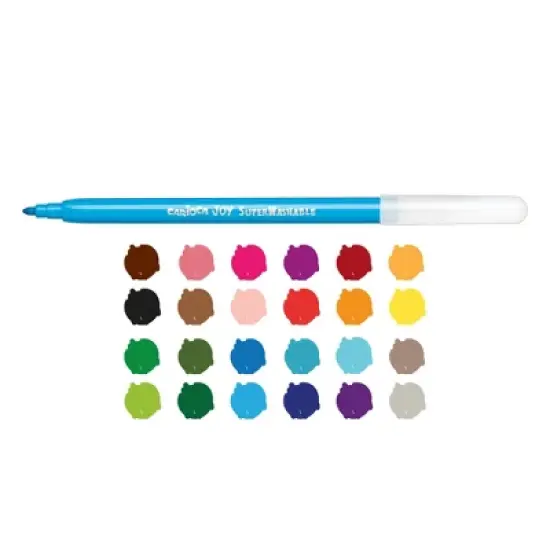 CARIOCA Joy Fine Tip Washable Felt Tip Pens - 24 Pieces image {1}