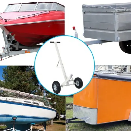 NAYSAYE Wagon Trailer Dolly Pneumatic Tires Tongue Weight Capacity for Garage and Outdoor Use, Gray, 47.6"*25.6"*15.6" image {3}