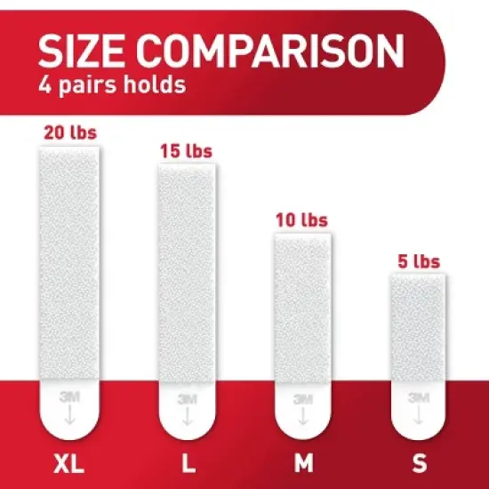 Command 8pk Heavy PHS Adhesives: Strongest Mounting Strips, Plastic, White, Office & Art Supplies image {4}