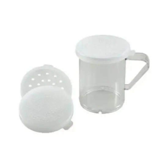 Winco Dredge Set with 3 Clear Snap-On Lids, 10 oz image {1}