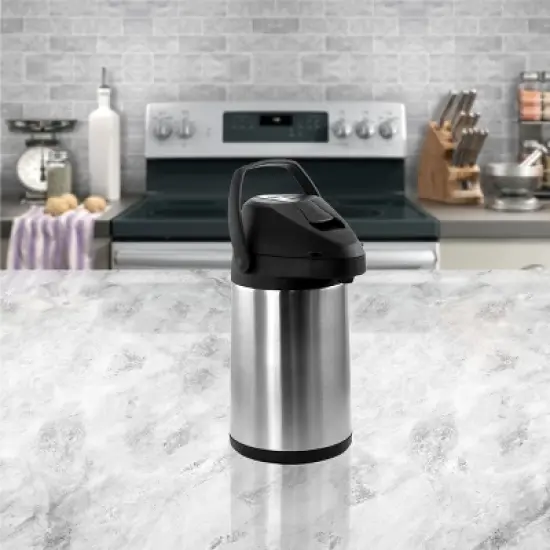 MegaChef 3L Stainless Steel Airpot, Hot Water Dispenser for Coffee and Tea image {4}