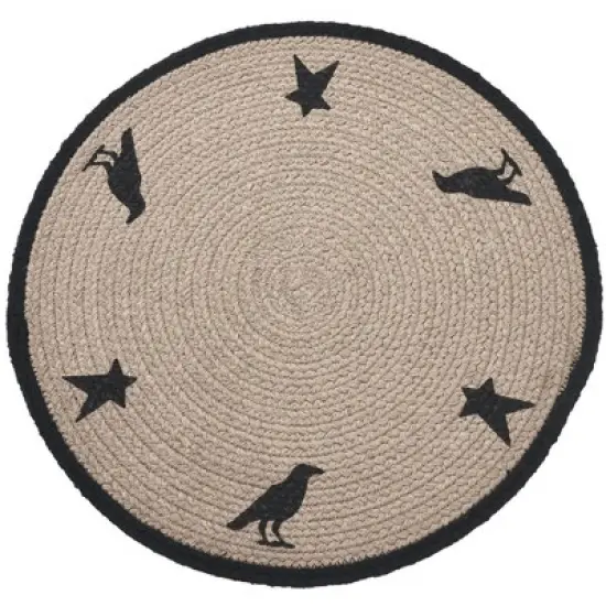 Raven Harvest Stencil Placemat 14 inch Diameter image {3}