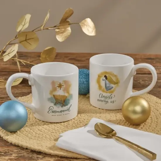 Split P Angels Among Us Spiritual Gold Mug Set Of 4 image {4}